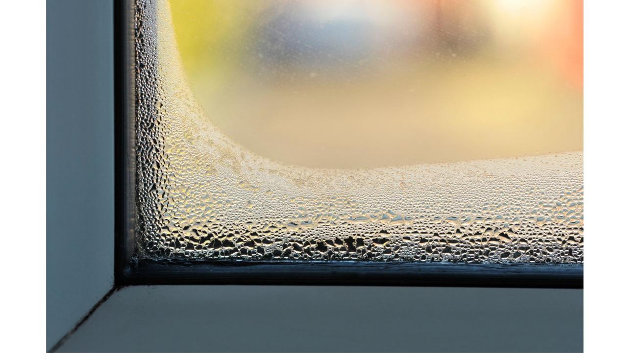 Condensation A window with condensation