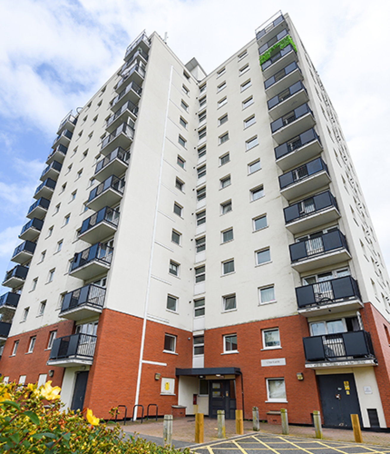 Glyn Garth exterior Exterior of the high rise accommodation at Glyn Garth