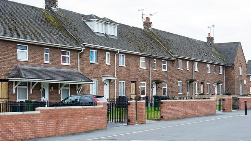 Sanctuary secures funding to retrofit nearly 350 homes Terrace street of worn brick built properties